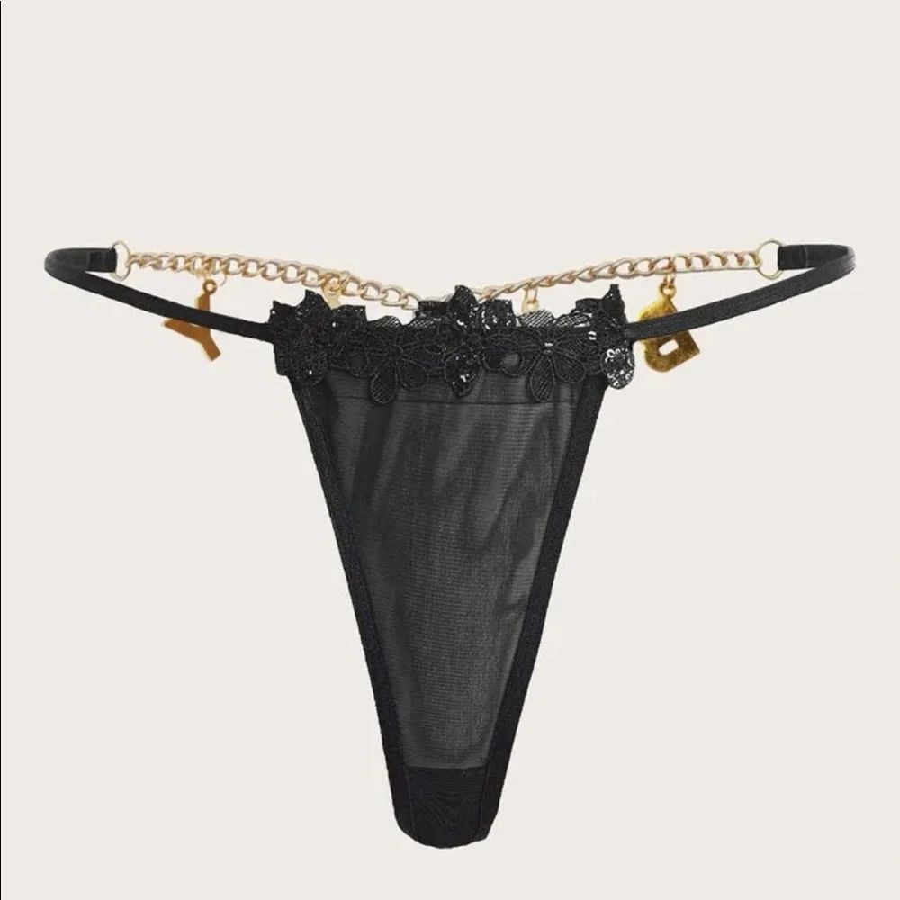 Rhinestone Chain Linked Thong 💖 - Picture 4 of 6